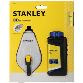 Stanley STHT47111-0 Aluminiowy sznur traserski 30m z niebieską kredą i poziomicą