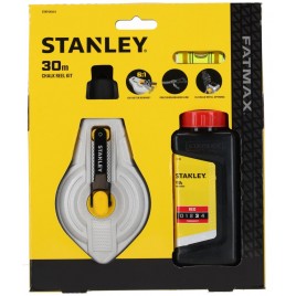Stanley STHT47612-0 Aluminiowy sznur traserski 6:1, 30m z czerwoną kredą i poziomicą
