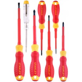 Stanley STHT60031-0 Zestaw wkrętaków VDE (płaskie+PZ+tester), 7 sztuk