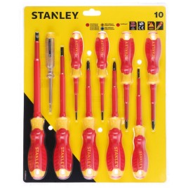 Stanley STHT60032-0 Zestaw wkrętaków VDE (płaskie+PZ+PH+tester), 10 sztuk