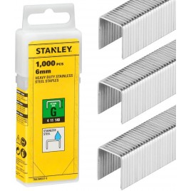 Stanley TRA704SST-0 Zszywki ze stali nierdzewnej typ G 4/11/140, 6mm, 1000 sztuk