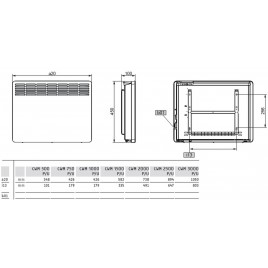 Stiebel Eltron CWM 500 U Grzejnik konwektorowy wiszący, 0,5kW/230V 200261