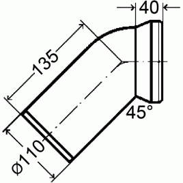 VIEGA Kolano przyłączeniowe do WC 100/45° białe 101718