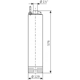 WILO TWI 5"- 308 EM pompa głębinowa ze stali nierdzewnej, wielostopniowa 4104120
